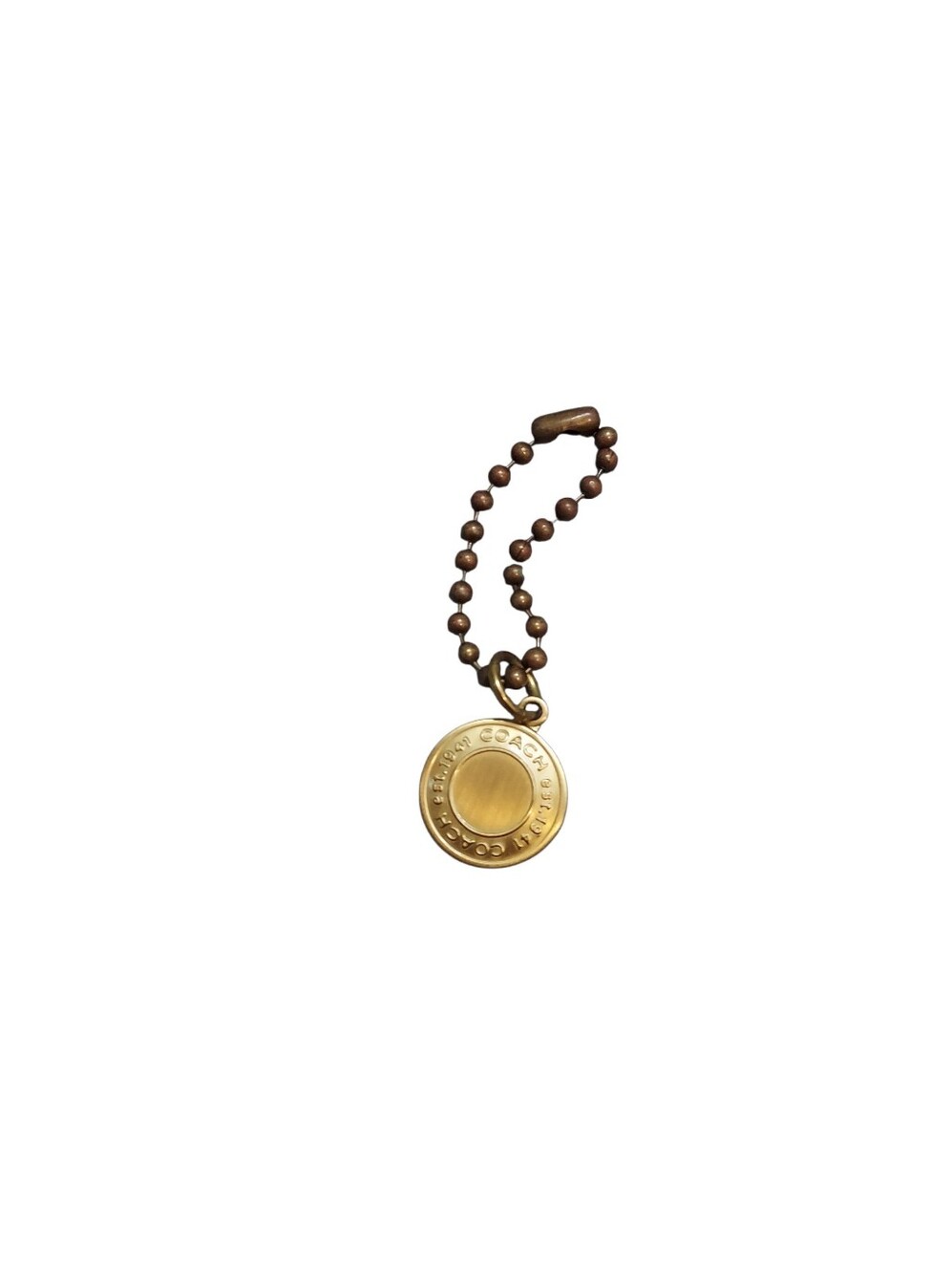 Coach Brass Hangtag Charm Great Condition Lo
